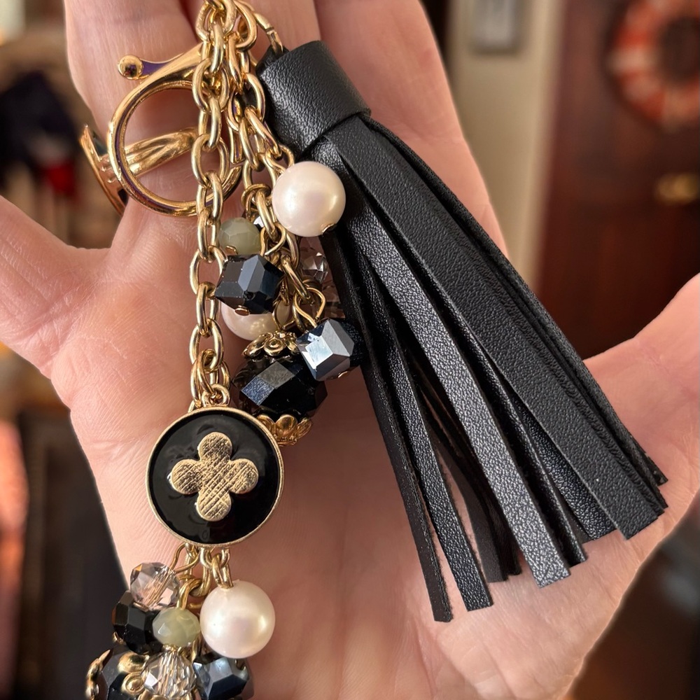 Bag charm Gold Chain Tassel Keychain